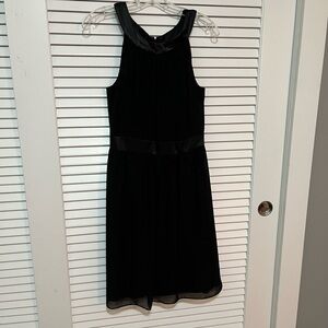 White House Black Market Classic Black Midi Dress